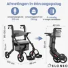 ELONEO 2-in-1 rolstoel/rolator, opvouwbaar en lichtgewicht Productafbeelding-voorbeeld 3