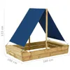 vidaXL Sabbiera con tetto 160x100x133 cm Legno di pino Anteprima dell’immagine prodotto 4