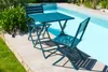 2-Sitzer-Garten-Essgruppe aus entenblauem Aluminium Produktbild-Vorschau 6