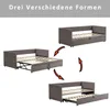 ProximaX Grau-Samt-Ausziehsofa-Bett mit Produktbild-Vorschau 7