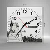 Wanduhr - Quadrat - Glasuhr - Fußgängerbrücke See hongkong Produktbild-Vorschau 3