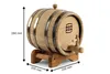 Eichenfass 3 Liter, 205x203x210 mm, mit Edelstahlringen Produktbild-Vorschau 4