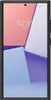 A smartphone with a case on it, displaying a wallpaper with abstract geometric shapes and the time. Podgląd zdjęcia produktu