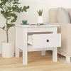 vidaXL Boční stolek bílý 40x40x39 cm Masivní borovicové Náhled obrázku produktu 3
