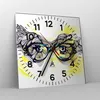 Wanduhr - Quadrat - Glasuhr - Person Auge Schatten Produktbild-Vorschau 4