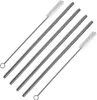 4er Set Edelstahl Strohhalm 22cm Inkl. Reinigungsbürste | Produktbild-Vorschau 1