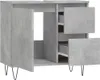 A product shot of a cabinet with doors and drawers. Produktbild-Vorschau