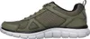 Side view of a single olive and black athletic shoe. Podgląd zdjęcia produktu