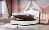 Letto per bambini 140x200 cm, imbottito in bianco, Anteprima dell’immagine prodotto 6