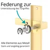 Gold Türbeschlag CUBE WC-Langschildgarnitur für Badtüren WC Produktbild-Vorschau 5