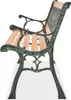 Panchina da giardino 122 cm in legno Anteprima dell’immagine prodotto 2