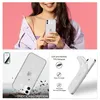 A woman is holding an iPhone with a glittery case, and the bottom shows a close-up of the case with marketing text. Produktbild-Vorschau