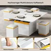 Merax Höhenverstellbarer Couchtisch mit 4 Hockern, Produktbild-Vorschau 10