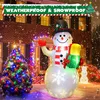 1,5M Aufblasbarer Schneemann Weihnachten Outdoor Dekoration Produktbild-Vorschau 2