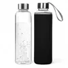 Trinkflasche aus Glas 550ml (Schwarz) Auslaufsichere Produktbild-Vorschau 1