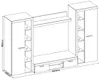 Set RUBEN XL – 2 Vitrinen, TV-Schrank und Wandregal, 3m x Produktbild-Vorschau 2