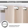 A close-up view of a beige curtain with metal grommets, showing a measurement of 4cm. Produktbild-Vorschau