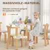 AIYAPLAY Detský drevený stôl so 4 stoličkami – súprava Náhľad obrázku produktu 4