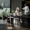 HOMCOM 2er-Set Barhocker, Bistrohocker mit Fußstütze, Produktbild-Vorschau 7