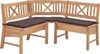 Eckbank Deborah aus Massivholz 135 x 135 x 87 Küchenbank Produktbild-Vorschau 1