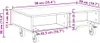 vidaXL Table d'appoint à roulettes Chêne fumé 90 x 50 x 30 Voir les images du produit 8