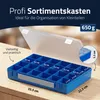 Boîte d'assortiment avec poignée, 24 compartiments, bleu Voir les images du produit 3