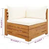 vidaXL 2 tlg. Garten Lounge Set mit Kissen Massivholz Produktbild-Vorschau 9