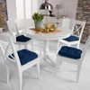 Beautissu Set di 4 cuscini per seduta Lisa blu scuro, Anteprima dell’immagine prodotto 5