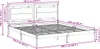 vidaXL Massivholzbett Extra Lang ohne Matratze Weiß 200x220 Produktbild-Vorschau 7