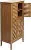 A wooden cabinet with louvered doors. Podgląd zdjęcia produktu