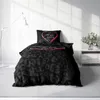 Bettwäsche 135x200 cm Leopardenfell Herz Love schwarz Produktbild-Vorschau 2
