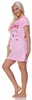 Damen Bigshirt Nachthemd Sleepshirt Nachtwäsche; Rosa/M/38 Produktbild-Vorschau 3