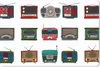 MuchoWow® Mauspad Mousepad Retro - Radio - Design 27x18 cm Produktbild-Vorschau 1