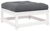 vidaXL Tabouret de jardin avec coussin blanc pin massif Voir les images du produit 7