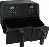 Doppel Heißluft Fritteuse 9 Liter 5,5/3,5 l schwarz 2200 Produktbild-Vorschau 1