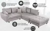 riess-ambiente Ecksofa KENT 220cm hellgrau Cord Couch Produktbild-Vorschau 14