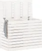 vidaXL Komoda na pranie biała 88,5x44x66 cm lite drewno Podgląd zdjęcia produktu 3