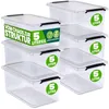 DEUBA® 6x Aufbewahrungsbox mit Deckel 5L Box Kunststoff Produktbild-Vorschau 1