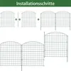 XMTECH Teichzaun Gartenzaun Metall Steckzaun Hundezaun mit Produktbild-Vorschau 3