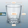 Vilde | Verres à whisky - En verre - 280 ml - 6 pièces - Ø Voir les images du produit 5