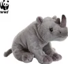 A plush toy rhino is shown sitting on a white background, with the WWF logo in the top left corner. Anteprima dell’immagine prodotto