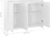 vidaXL Credenza bianca 102x33x75 cm Materiale a base di Anteprima dell’immagine prodotto 10