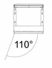 Diagram showing the opening angle of a kitchen bin system. Anteprima dell’immagine prodotto