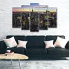 5-teiliges leinwandbild new york city nacht 200x100 cm Produktbild-Vorschau 3