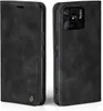 A black flip case for a Xiaomi Redmi 10C phone is shown from two angles. Produktbild-Vorschau