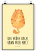 Mr. & Mrs. Panda Bild Katze Frühaufsteher DIN A5 - Gelb Produktbild-Vorschau 1