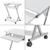 [en.casa] Rollbarer Schreibtisch 60x40x75cm Weiß Rollbar Produktbild-Vorschau 5