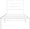 vidaXL Postel s čelem kovová bílá 80x200 cm Náhled obrázku produktu 5