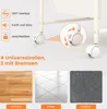 Close-up of wheels and different floor types, with feature callouts. Podgląd zdjęcia produktu