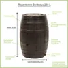 Regentonne Regenfass BORDEAUX 250 Liter inkl. Hahn Produktbild-Vorschau 2